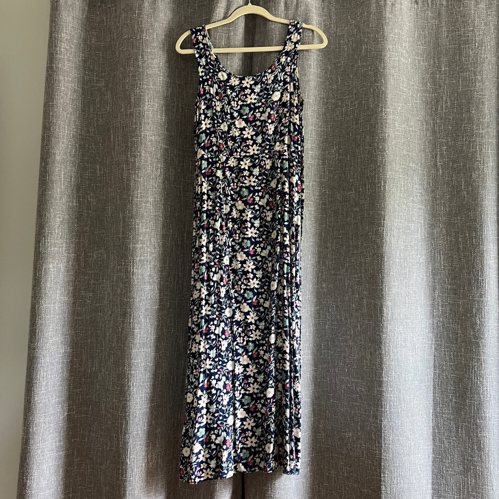 Vintage TR Bentley - Dreamy 90s floral dress in blues & pinks - size Medium